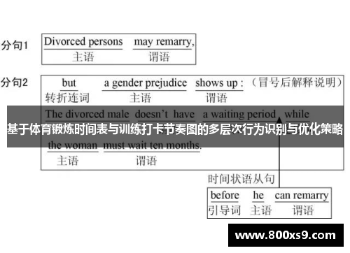基于体育锻炼时间表与训练打卡节奏图的多层次行为识别与优化策略